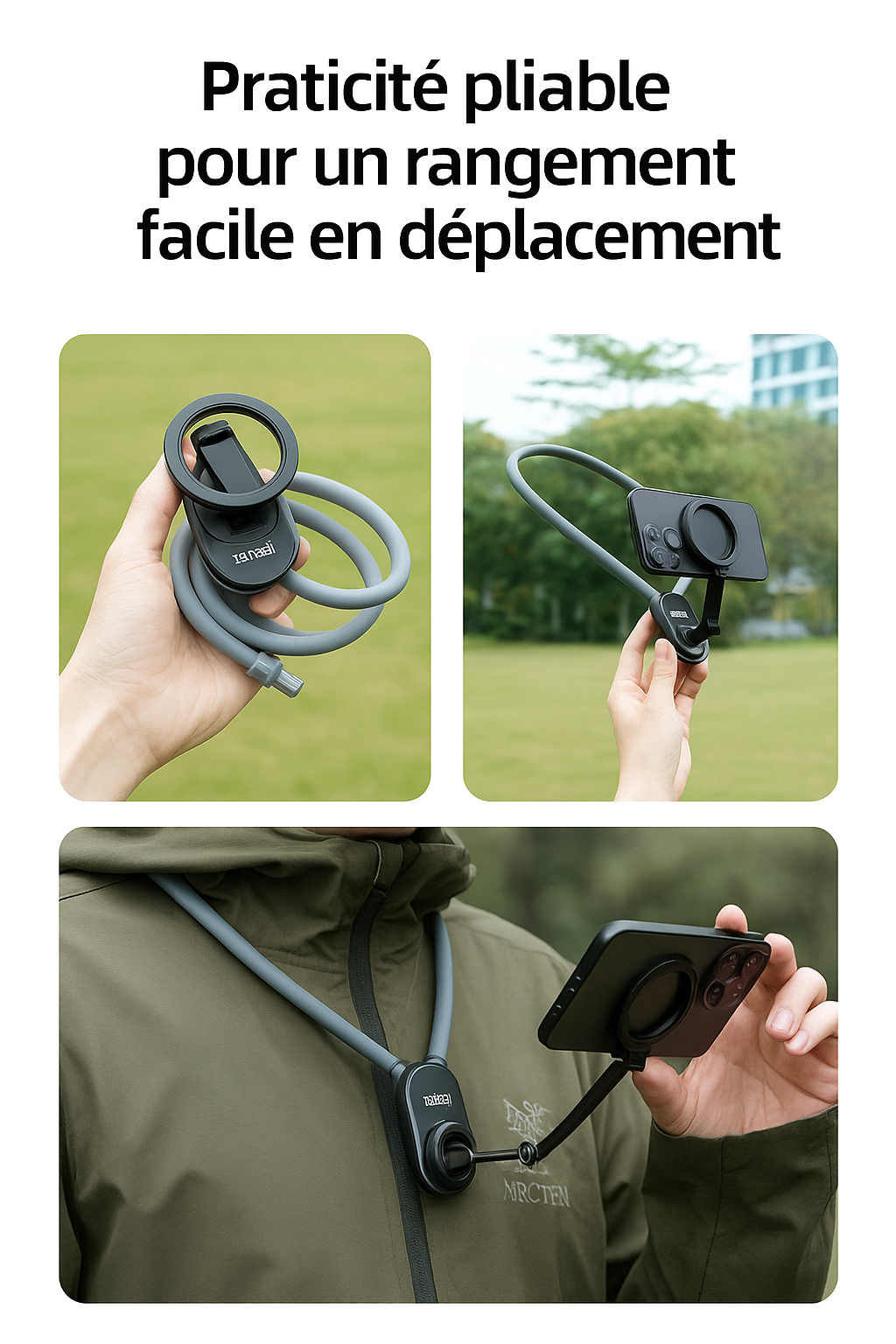 Support de Cou Magnétique TELESIN pour Téléphones