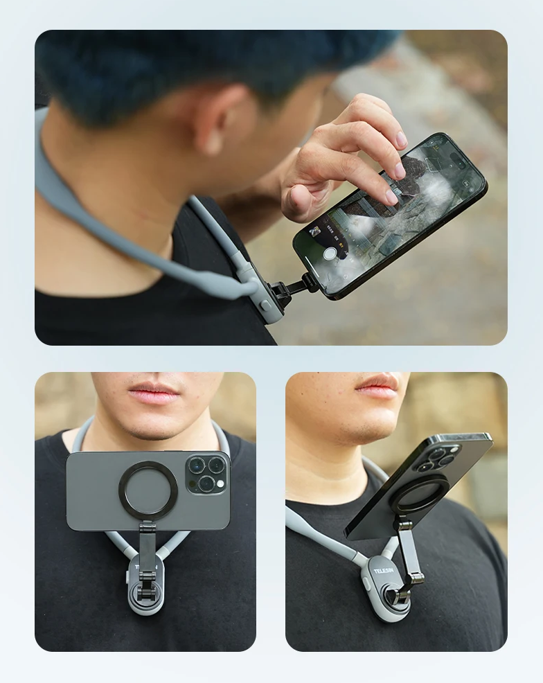 Support de Cou Magnétique TELESIN pour Téléphones